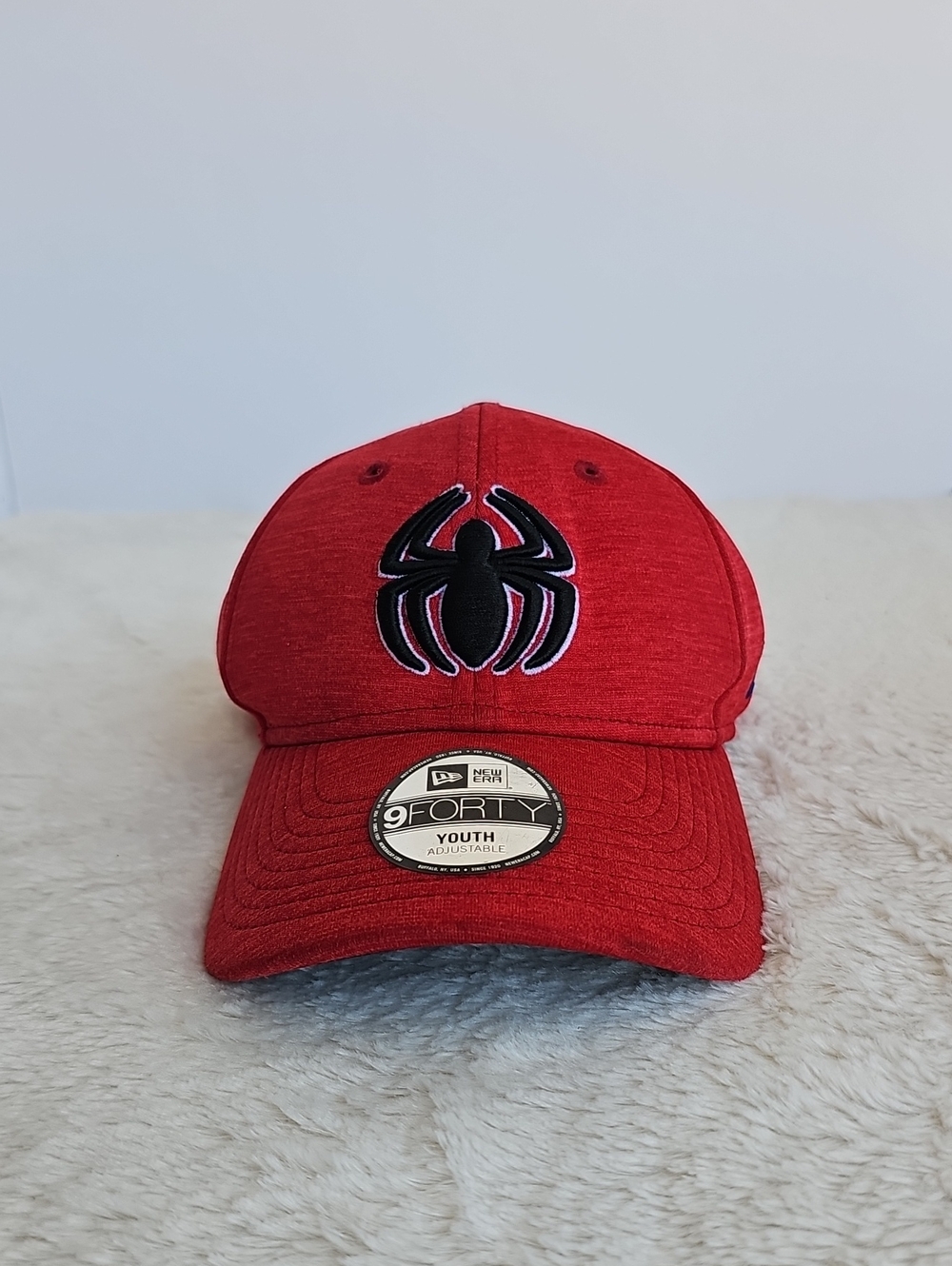 New Era Marvel Spider-Man 9FORTY Youth Red Baseball Cap Hat Adjustable